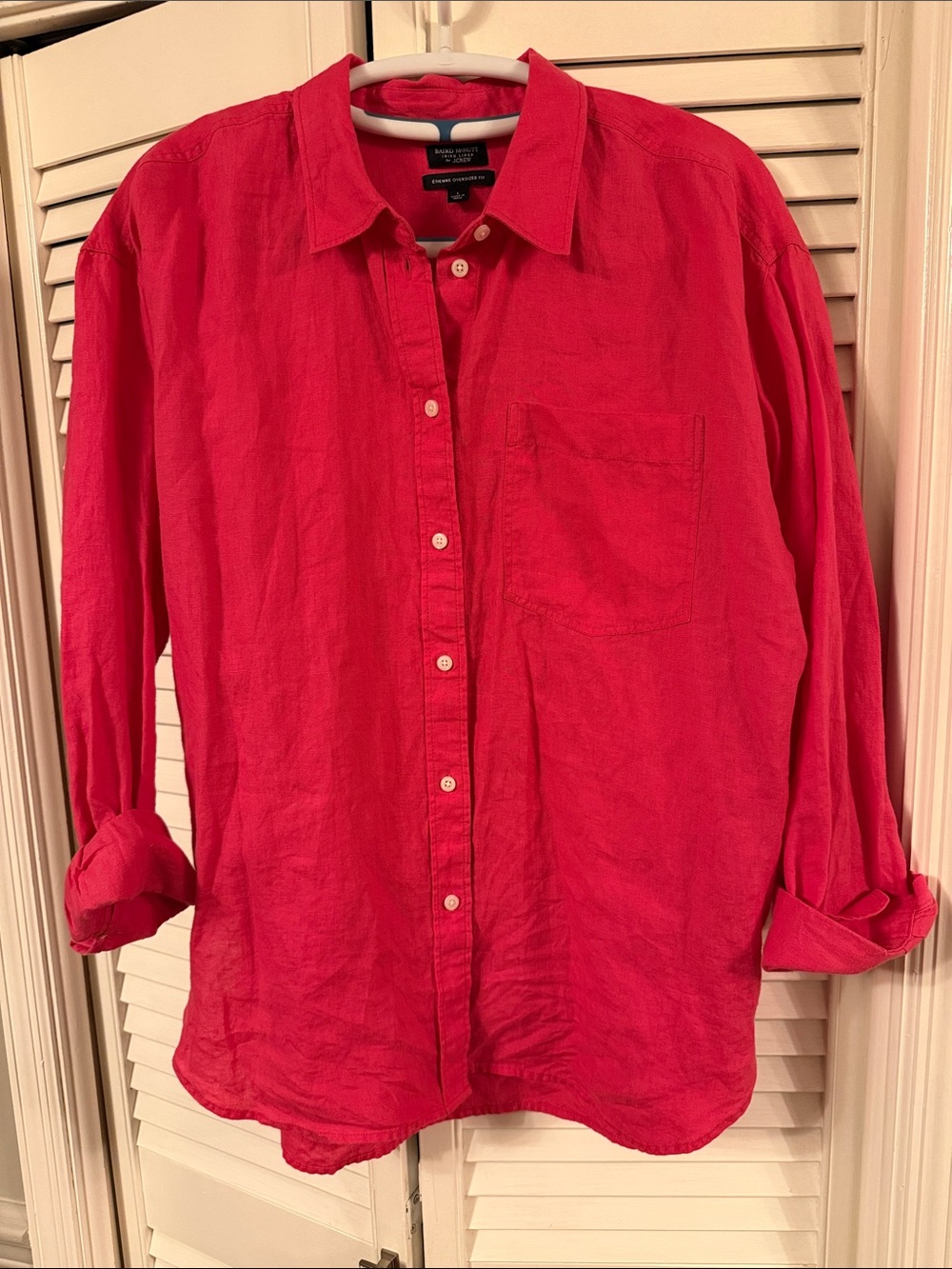 J. Crew Hot Pink Button-Down Shirt